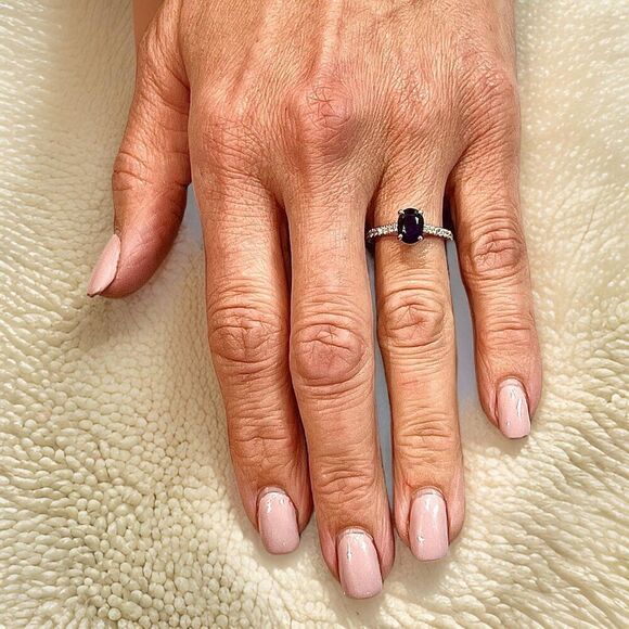 Natural Sapphire Diamond Ring 6.5 14k W Gold 2.35 TCW Certified $3,950 310589 - Picture 9 of 14